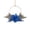 Blue, variant on OutmaxHome Artificial Iron Hoop Wreath for Front Door, Spring Round Frame Garland for Party Front Door Window