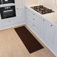 thumbnail image 5 of Ottomanson Solid Kitchen Runner Rug 1'10" x 6' - Non Slip Low Pile Carpet, Brown, 5 of 14