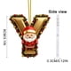 thumbnail image 2 of Adornos navideños, 26 letras, decoración para árbol de Navidad, colgante, adornos para árbol de Navidad, adornos navideños personalizados, decoración navideña, decoración colgante para árbol de Navida, 2 of 3
