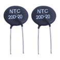 thumbnail image 1 of 2X Termistor 20D-20 NTC para Limitar La Corriente de Entrada del Lastre de Alimentación CFL, Negro, 1 of 8