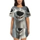 thumbnail image 1 of Fotbe Smiling Polar Bear Conjunto de Pijama Estampado para Mujer, 2 Piezas, Ropa de Dormir con Camiseta de Manga Corta y Shorts Suaves-Medium, 1 of 6