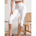 thumbnail image 5 of Women's Plus Size Solid Split Hem Capri Leggings, 5 of 10