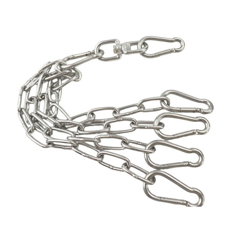 lixuesong Strong Punches Bag Hanger Boxing Bag Connecting Hook Chain Stainless Steel Swivels Chain with 4 Snapping Hook Enduring