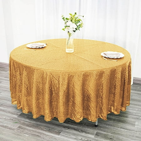 

BalsaCircle 108 Sequin Round Tablecloth Gold