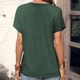 thumbnail image 2 of Gibobby Playera de Verano para Mujer Camiseta informal manga corta con cuello redondo para mujer(Verde,CH), 2 of 4