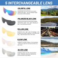 thumbnail image 3 of Gafas de ciclismo polarizadas para hombre y mujer, gafas deportivas para bicicleta de montaña, antiuv400, con 5 lentes intercambiables ER, 3 of 5