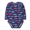 thumbnail image 3 of Bellafa 100% Cotton Baby Boys Long Sleeve Bodysuit Dinosuar Truck Baby Romper Infant Boy's Sung Fit Onesies-2 Piece, 3 of 8