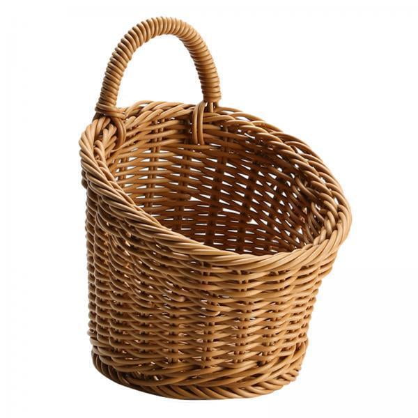 Cesta tejida,Cestas colgantes de pared para almacenar y organizar plantas,Cesta colgante de frutas para cocina,cesta tejida,Armario Balcón Hogar Jardín Organizador Baño,Cesta de pared tejida