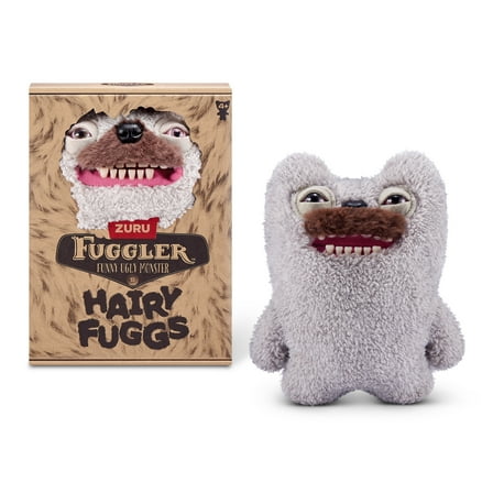 Fuggler Hairy Fuggs 9 inch (Old Tooth - Moustache) Plush, Ugly Monster Stuffed Animal Toy by ZURU