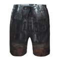 thumbnail image 3 of Fotbe Gloomy Mansion Forest Scene Trajes de Baño Estampados para Hombre, Shorts de Verano de Secado Rápido, Ropa de Playa, Bañadores-Medium, 3 of 6