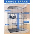 thumbnail image 3 of Kalolary Large Cat Cage, 4 Tier Cat Enclosures Indoor with Hammock DIY Pet Playpen Detachable Metal Wire Kennels Crate 4x3x2 Large Exercise Place Ideal for 1-3 Cats Small Animal, 3 of 6