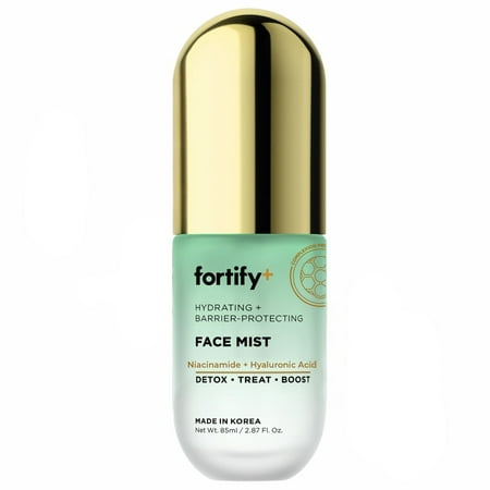 Fortify Skincare Niacinamide & Hyaluronic Acid Face Mist – 3-in-1: Detox, Treat, Boost – Hydrating, Soothing, Anti-Aging Facial Spray – Dermatologist Tested Korean Skin Care – Clean Beauty – 2.87 Oz
