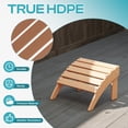 thumbnail image 5 of FODINGHILL Adirondack Outdoor Ottoman , HDPE Patio Foot Rest , All Weather Folding Foot Stool for Adirondack Chair, for Patio Backyard Pool Porch Lawn, Teak, 5 of 7
