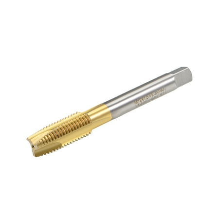 

Spiral Point Plug Threading Tap M12 x 1.5 Thread Ground Threads H2 3 Flutes HSS 6542 Titanium Coated