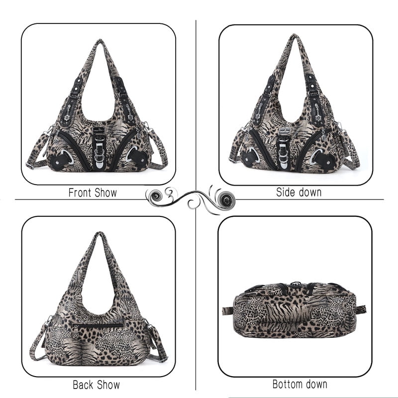 Angelkiss Hobo Shouder Purses for Women Crossbody Bag with Adjustable Long Straps Ultra Soft with Multiple Pockets
