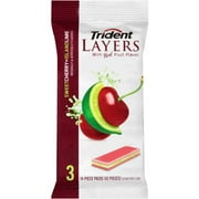 Trident Layers Sugar-Free Sweet Cherry & Island Lime Flavor Gum, 14 Pieces, 3 Count
