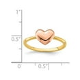 thumbnail image 3 of 14K Rose Pink and Yellow Gold Polished Heart Ring, 3 of 5