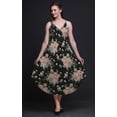 thumbnail image 3 of Bimba Robe Midi d'Été Imprimée à Fleurs pour Femmes Col en V Tenue de Vacances-Moyenne, 3 of 5