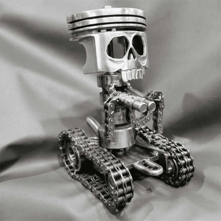 Resin Carved Skeleton Sculpture Ornament Cosplay Halloween Piston Skull  Face Sculpture Figurine Art Desktop C - Walmart.com