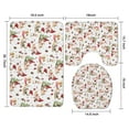thumbnail image 3 of Multicolor Christmas Pattern Bathroom Rugs Sets 3 Piece,Toilet Cover Set,Absorbent Non Slip Bathroom Mats Sets with U-Shaped Contour Rug Toilet Rug Set, 3 of 5