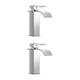 thumbnail image 2 of Grifo negro impermeable y multifuncional Toystoory cascada lavabo grifo moderno cuarto de baño estilo corto plateado 2Conjunto, 2 of 6