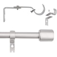 thumbnail image 3 of Support de Tringle à Rideaux Ajustable, 3 Pcs Support Mural Ajustable Tringle à Rideaux Réglable Support Mural Noir avec Vis et Perçage pour Tringle à Rideaux Tringle à Vêtements (Argent), 3 of 6