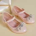 thumbnail image 5 of Otqutp Sneaker for Toddler Children Shoes Wth Single Shoes Soft Soled Pearl Rhinestone Decorative Single Shoes Student Performance High Heels Shoes, 5 of 7