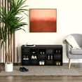 thumbnail image 4 of VASAGLE CUSTOS Collection - Shoe Bench, Storage Bench with Padded Seat, Entryway Bench with 15 Compartments, for Bedroom, 11.8 x 41.3 x 18.9 Inches, Espresso Brown and Chestnut Brown, 4 of 7
