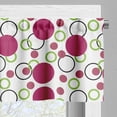 thumbnail image 3 of Ambesonne Pink and Green Window Valance, Circles Spots, 54" X 18", Dark Pink Green Black, 3 of 5