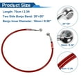 thumbnail image 4 of 70cm Motorcycle Brake Clutch Oil Hose Line with Nylon Stainless Steel Wire Braid PU Motorcycle Hydraulic Brake Line for Motorcycles Dirt bikes Red, 4 of 6