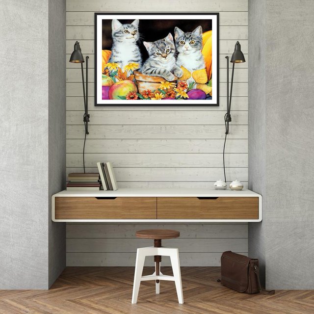 Cuadros Decorativos 5D bricolaje completo taladro diamante pintura gato bordado mosaico Kits decoración (LD049) Ndcxsfigh Nuevos Originales