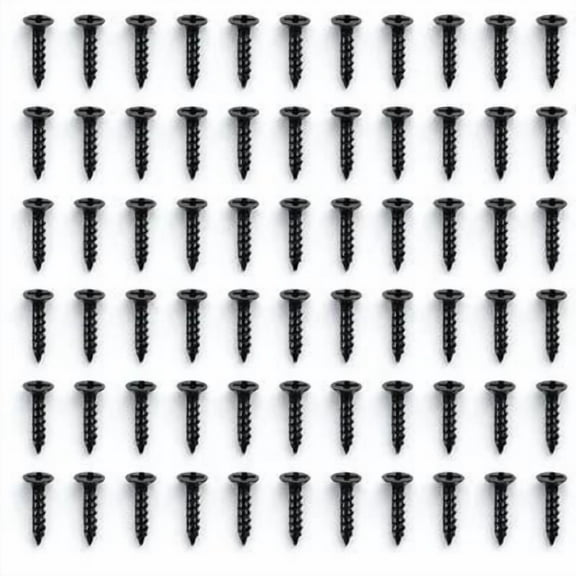 BESTOYARD Screw Flat Head Carbon Steel 100Pcs For Workplace Maintenance