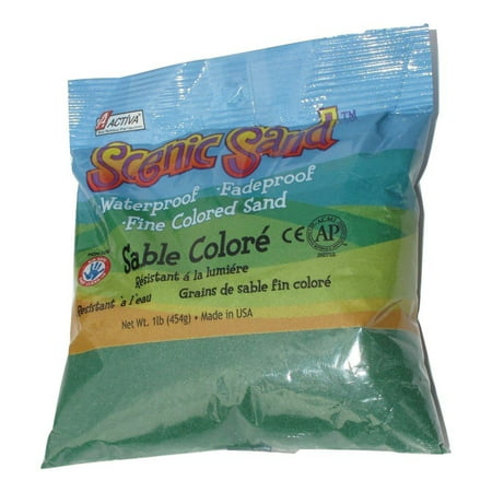 Scenic Sand, 1-Pound, Forest Green, Fun, fascinating and easy to work with, ACTIVA Scenic Sand is the industry leading and best-selling colored sand available By Activa From