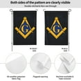 thumbnail image 2 of Faith Hope Charity Masonic Freemason Garden Flag 12.5 X 18 Inch Double Sided, Decorative Flag Balcony Courtyard Indoor Welcome Garden Flag, 2 of 5