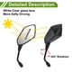 thumbnail image 5 of Espejos retrovisores universales de motocicleta ajustables, espejo lateral retrovisor de aluminio plástico, 1 juego negro M10 forma prismática, 5 of 7