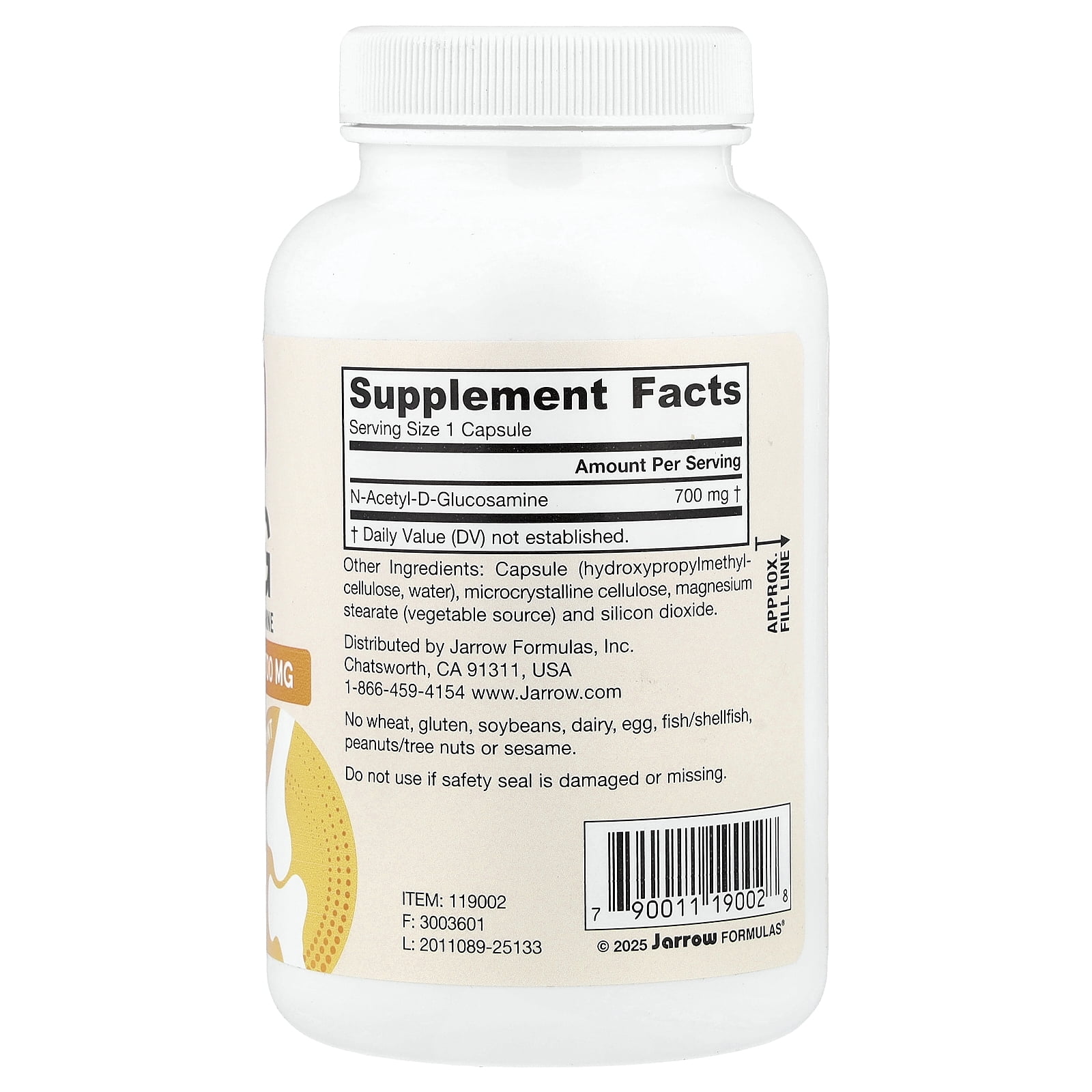 Jarrow Formulas N-A-G 700 mg, Supports Joints & Intestinal Function, 120 Veggie Caps