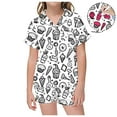 thumbnail image 2 of MIASHUI Kids Hand Painted Pajama Set DIY Sketching Sleepwear for Girls Comfortable Nightwear Crafty Bathrobe Set, 2 of 4