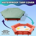 thumbnail image 2 of Sportspower 4.9' x 4.2' Hexagon Wooden Sandbox with Cover & Ground Liner, 2 of 8