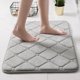 thumbnail image 5 of Juego de alfombrillas de baño de espuma viscoelástica, gruesas, suaves y absorbentes, con contorno para inodoro, antideslizantes, de secado rápido, 40,6 x 60,9 cm, color camello, 5 of 8