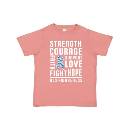 

Inktastic ALS Awareness Strength Courage Support Gift Toddler Boy or Toddler Girl T-Shirt
