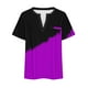 thumbnail image 4 of Camisetas Casuales de las Mujeres Largo Casual Impreso Cuello Redondo Suelto Top, Camiseta de Verano de Manga Corta, 4 of 4