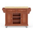 thumbnail image 3 of Glenwillow Home Kitchen Cart Cherry with Solid Wood Top - Butcher Block, 3 of 10