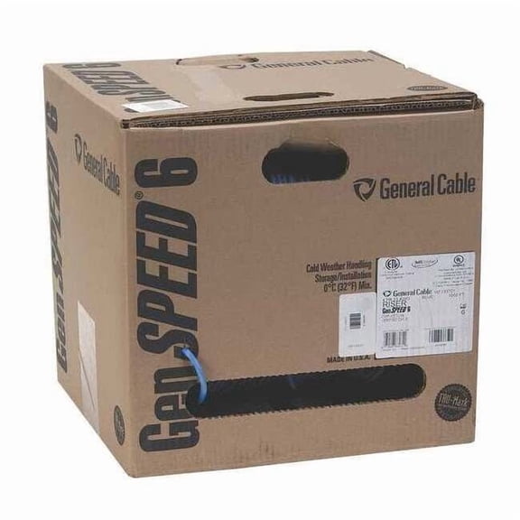 Genspeed Cable,Cat 6,23 AWG,1000 ft,Blue 7133840