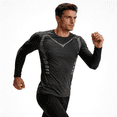 thumbnail image 5 of Long Sleeve Compression Shirts for Men Cool Dry Athletic Undershirt Workout Tops Base Layer for Running Cold Weather Base Layer Top & Bottom 2026 Dark Gray M, 5 of 5