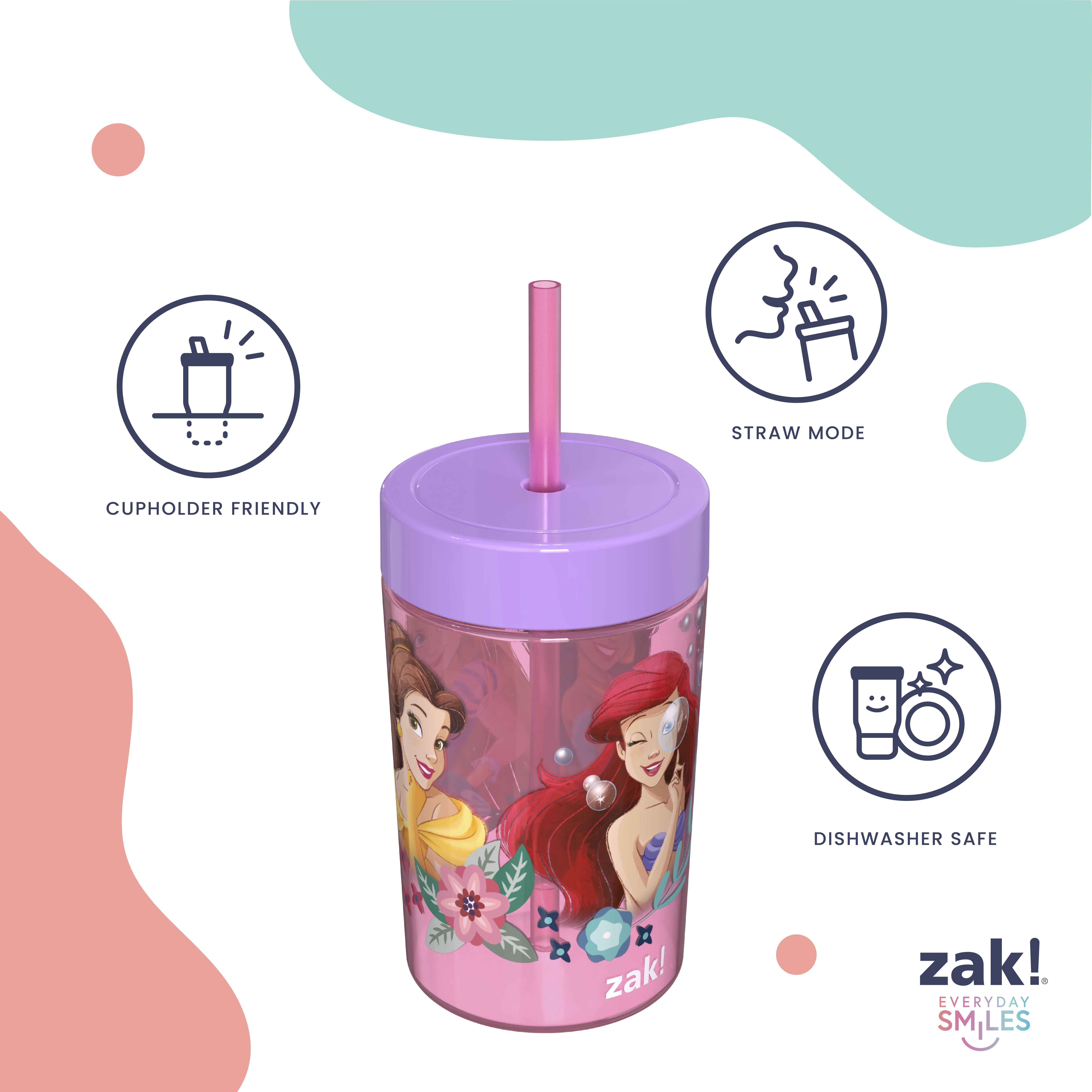 Zak Designs 2 Pack 16oz Tumbler Princess