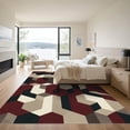 thumbnail image 3 of ODIKA 8'x10' Machine Washable Non-Slip Area Rug, Geometric Beige High Traffic Rug with Pad, Beige, 1038962, 3 of 8