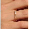 thumbnail image 3 of vylahjewellery Delicate August Born Birthstone Wedding Gift Ring Three Stone Round Cut Moissanite Diamond Ring Wonderful Engagement Ring for Woman 14K Yellow Gold Anniversary Ring, 3 of 5