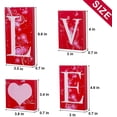 thumbnail image 3 of 4 Pack Love Blocks Gift Valentine's Day Decorations - Wooden Sign Heart Shape Design Romantic Sign L O V E Words Valentine's Day Decor for Home, 3 of 7
