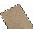 thumbnail image 2 of 2.6x5 Ft Black Border Premium Scalloped Jute Rug, Handcrafted Natural Braided Carpet for Living Room, Bedroom, Entryway, Hallway etc., 2 of 5
