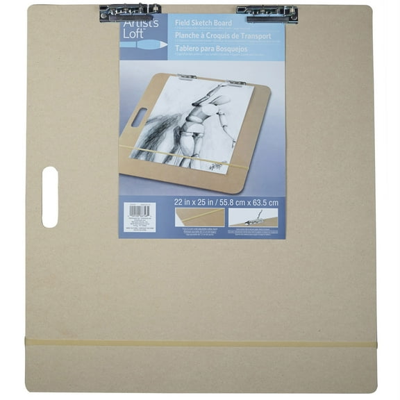 Field Sketch Board by Artist’s Loft - Drawing Board with Sturdy Clip and Rubber Band - Portable Clipboard for Drafting and Drawing - 1 Pack